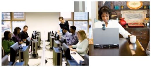 Business Professionals on Computers